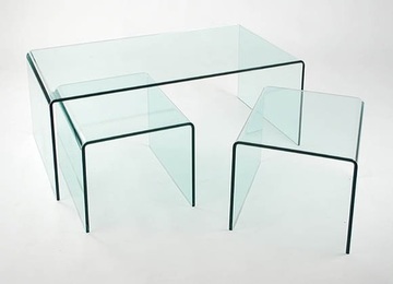 Triple mesa de cristal